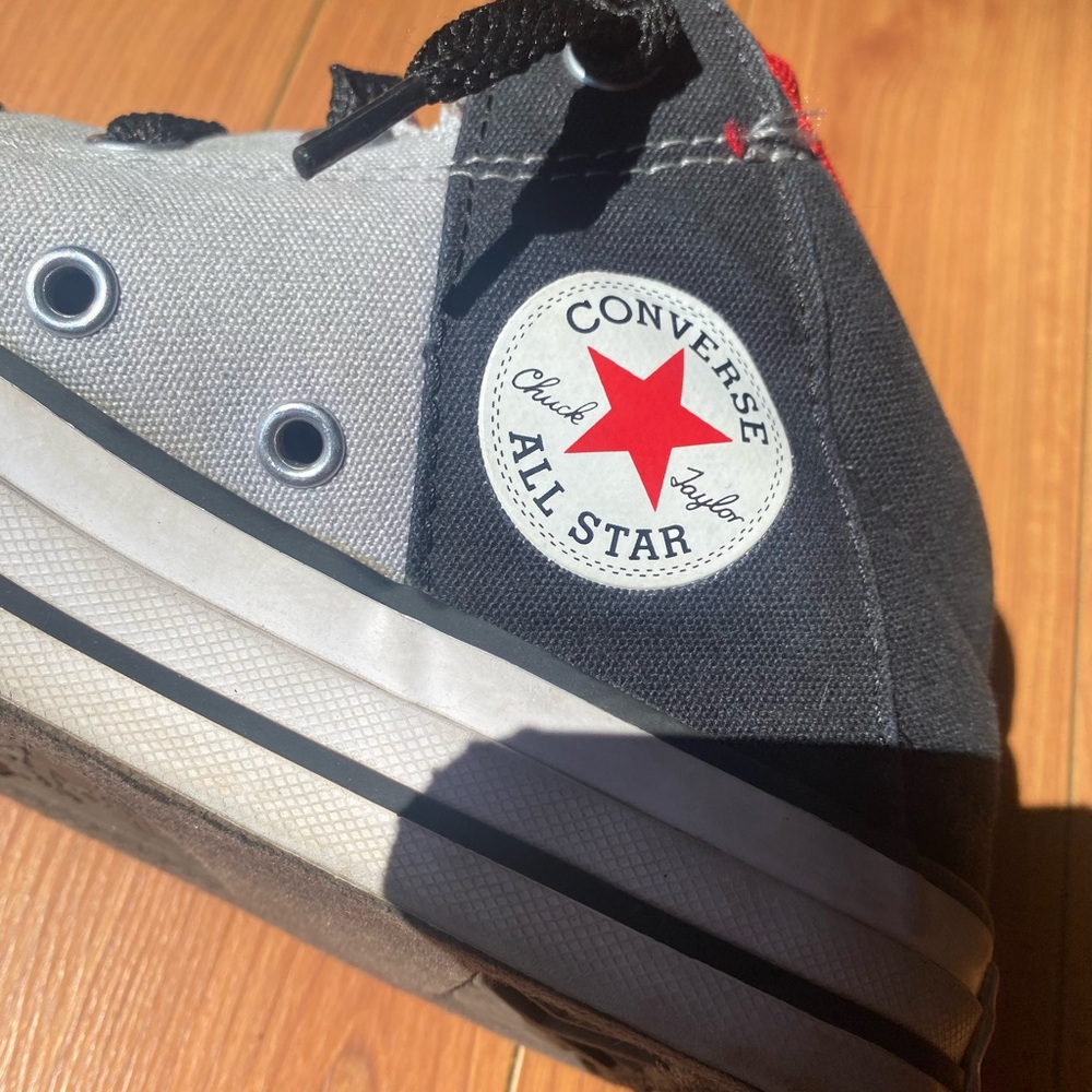 Converse Kids' Gray and Black All Star Sneakers, Size 4